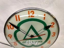Vintage Original Cities Service Gas Station Advertising Clock Pam Company Signe