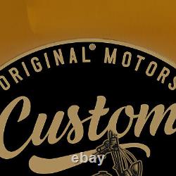 Vintage Original Motors Custom Depuis1962 Porcelaine Gas Service Station Pump Sign