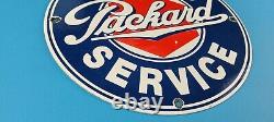 Vintage Packard Station De Service D'essence De Porcelaine Automobile Dealership Signe De Vente