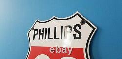 Vintage Phillips Essence Porcelaine Essence Station De Service Automobile Pompe Rack D'huile