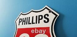 Vintage Phillips Essence Porcelaine Gas Motor Station Pump Oil Rack Signe