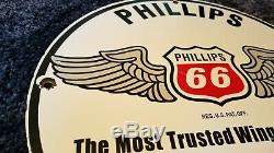 Vintage Phillips Essence Service En Porcelaine De Gaz Aviation Oil Pump Station Sign