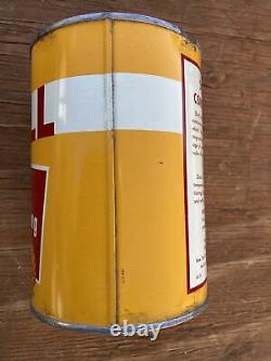 Vintage Shell Engine Conditioning Motor Oil 1qt Tin Can Auto Gas Service Station
