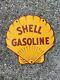 Vintage Shell Essence Porcelaine Métal Service Station Ad Gas Pump Plate Sign