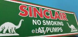 Vintage Sinclair Essence Oil Non Fumer Station De Service Essence De Porcelaine Signe De Pompe