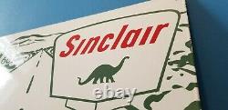 Vintage Sinclair Essence Porcelain Gas Route 66 Service Station Auto Road Signe