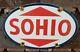 Vintage Sohio Essence Porcelaine Station Service Huile Moteur De La Pompe Plaque Signe