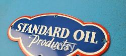 Vintage Standard Oil Station De Service D'essence De Porcelaine Plaque De Pompe Américaine