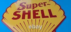 Vintage Super Shell Essence Station De Service De Porcelaine Essence Essence Clam Pump