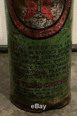Vintage Texaco 1/2 Scarce Gallon Facile Verser De L'huile Can / Connexion / Station Service