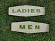 Vintage Texaco Station Service Hommes Dames Toilettes Bride Signes Signe Huile Gaz