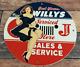 Vintage Willy's Jeep Plaque En Porcelaine Pour Station-service De Gaz Faites Une Offre Panneau Wrangler