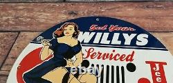 Vintage Willy's Jeep Plaque en porcelaine pour station-service de gaz Faites une offre Panneau Wrangler