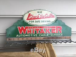 Vtg Whitaker Affichage Sign Station Service Rack Automobile Cable Service