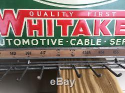Vtg Whitaker Affichage Sign Station Service Rack Automobile Cable Service